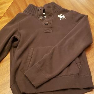 Abercrombie high collar 3 button sweatshirt